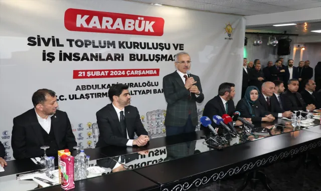 Bakan Uraloğlu, Karabük’te STK temsilcileri ve iş insanlarıyla buluştu: Bakan Uraloğlu, Karabük’te STK temsilcileri ve iş insanlarıyla buluştu: