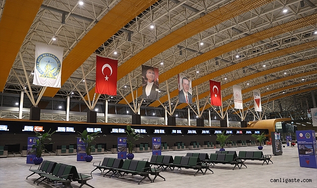Kayseri Havalimanı yeni terminal binası hizmete açıldı Kayseri Havalimanı yeni terminal binası hizmete açıldı