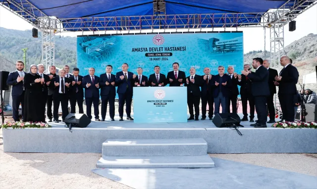 Cumhurbaşkanı Yardımcısı Yılmaz, Amasya Devlet Hastanesi temel atma töreninde konuştu: Cumhurbaşkanı Yardımcısı Yılmaz, Amasya Devlet Hastanesi temel atma töreninde konuştu: