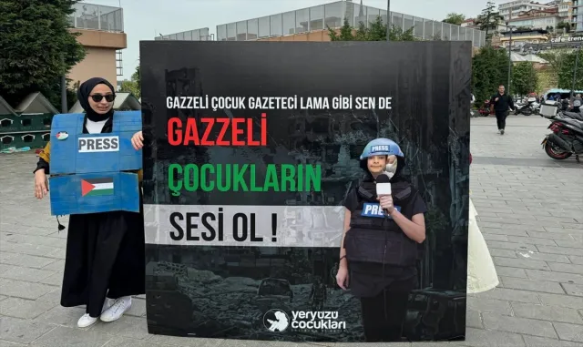 Çocuklar 23 Nisan’da Gazze’deki akranları için gönüllü gazeteci oldu Çocuklar 23 Nisan’da Gazze’deki akranları için gönüllü gazeteci oldu