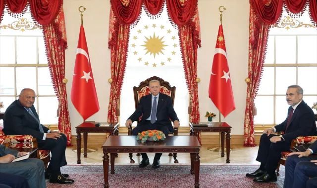 Cumhurbaşkanı Erdoğan, Mısır Dışişleri Bakanı Şukri’yi kabul etti Cumhurbaşkanı Erdoğan, Mısır Dışişleri Bakanı Şukri’yi kabul etti