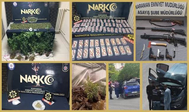 Karaman’da araması bulunan 17 kişi yakalandı Karaman’da araması bulunan 17 kişi yakalandı