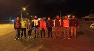 Türk Kızılay Şarkışla Şubesi bayramda görevli personeli ziyaret etti