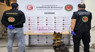 Kapıkule'de iki tırda 46 kilo 920 gram uyuşturucu ele geçirildi