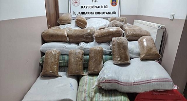 Kayseri'de 1,5 ton kaçak tütün ele geçirildi