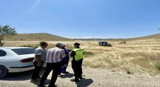 Kırşehir'de jandarma vatandaşları anız ve örtü yangınlarına karşı uyardı