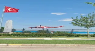 Konya'da hava ambulansı kalp krizi geçiren hasta için havalandı 