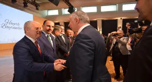 Konya'da protokol üyeleri bayramlaşma programında buluştu