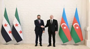 Azerbaycan Cumhurbaşkanı Aliyev, Bakü'de Suriye Cumhurbaşkanı Şara ile görüştü