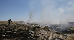 Eskişehir'de otluk alanda çıkan yangın söndürüldü