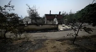 Karabük'ün Safranbolu ilçesindeki orman yangınına müdahale sürüyor