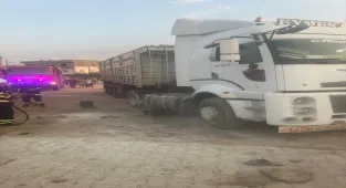 Mardin'de tırın yakıt deposunda meydana gelen patlamada 7 kişi yaralandı