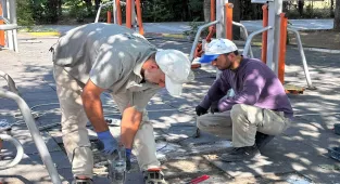 Sorgun'da Ahmet Uslu Dutluk Parkı'nda yenileme çalışması başladı