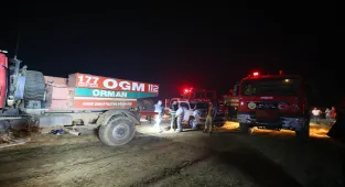 Uşak'ta orman yangınından etkilenen alanlar havadan görüntülendi