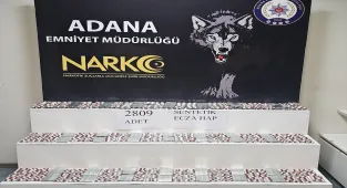 Adana'da 2 bin 809 uyuşturucu etkili hap ele geçirildi