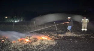 Çerkeş'te tarım arazisinde çıkan yangın söndürüldü 