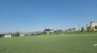 Konya'da hava ambulansı KOAH hastası için havalandı