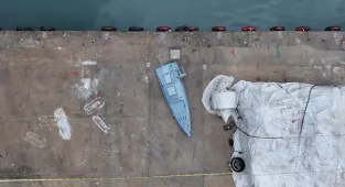 GÜNCELLEME - Trabzon'da balıkçılar tarafından insansız deniz aracı bulundu