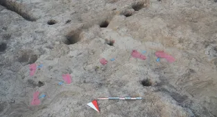 Hatay'daki Tell Kurdu Höyük'te 7 bin yıllık insan ayak izleri bulundu
