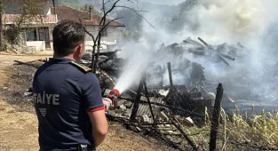 Karabük'te evde çıkan yangın ormana sıçradı