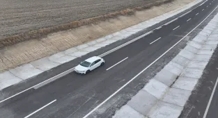 Edirne-Kırklareli arasındaki melodili yoldan geçenler Mehter Marşı eşliğinde yolculuk yapıyor