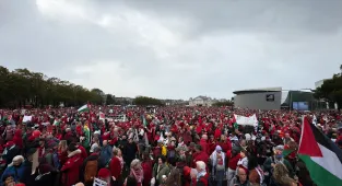 Hollanda'da yaklaşık 250 bin kişi, hükümetin İsrail politikasını protesto etti