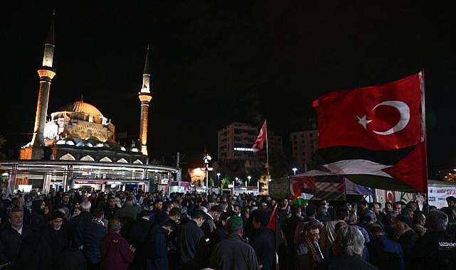 Kayseri'de İsrail'in Küresel Sumud Filosu'na saldırılarına tepki