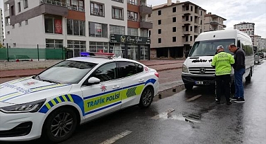 Kayseri'de okul servislerine denetim