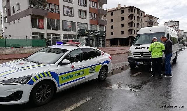 Kayseri'de okul servislerine denetim