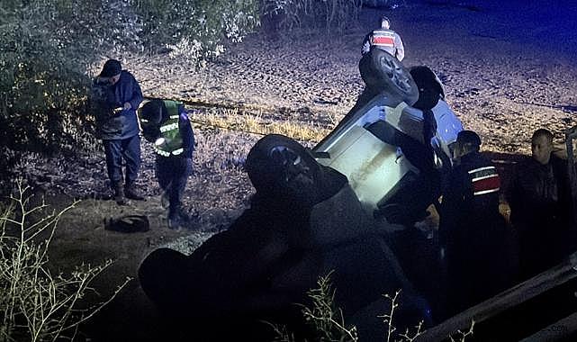 Kayseri'de şarampole devrilen otomobildeki 1 kişi yaşamını yitirdi
