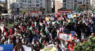 Sivas, Niğde, Nevşehir ve Yozgat'ta, Filistin'e destek yürüyüşü düzenlendi