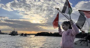 Zonguldak'ta Küresel Sumud Filosu'na destek için Karadeniz'e açıldılar