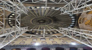 AK Parti heyeti Ayasofya-i Kebir Cami-i Şerifi'ndeki restorasyonu inceledi