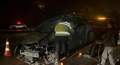 Eskişehir'de takla atan otomobilin sürücüsü yaralandı