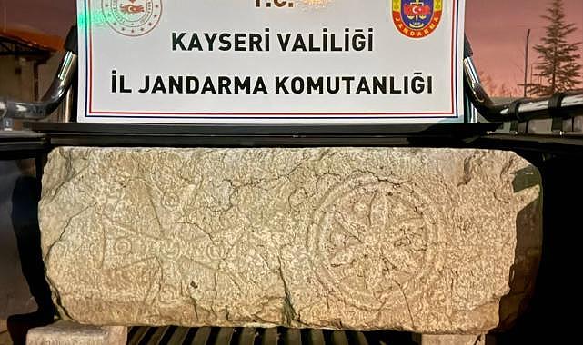 Kayseri'de 6. yüzyıla ait olan tarihi eser ele geçirildi