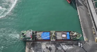 Türk Kızılayın Gazze için hazırladığı 18. İyilik Gemisi Mersin Limanı'ndan uğurlandı