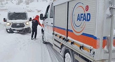 AFAD'dan kar yağışının etkili olduğu yerlerdeki çalışmalara ilişkin açıklama