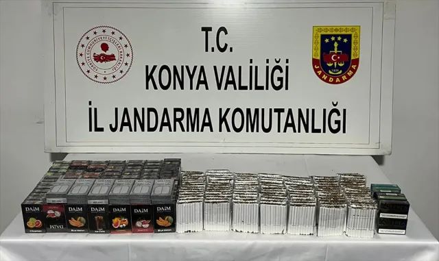 Akşehir'de jandarmadan kaçak sigara operasyonları 