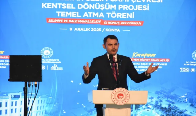 Bakan Kurum, Konya'da açılış ve temel atma töreninde konuştu: