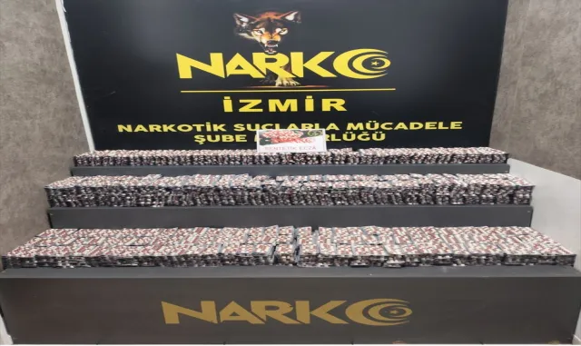 İzmir'de 55 bin 552 uyuşturucu hap ele geçirildi