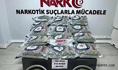Kayseri'de 104 kilo uyuşturucu ele geçirildi! 4 kişi tutuklandı