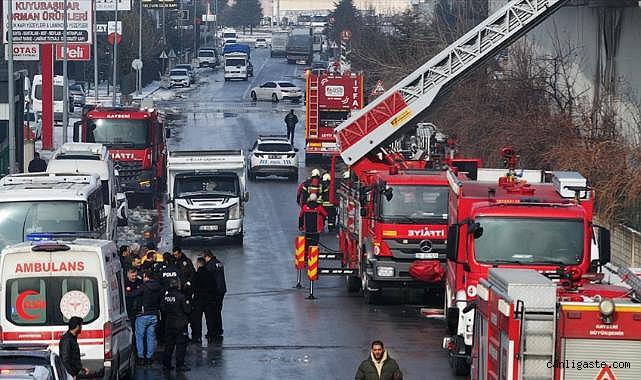 Kayseri OSB'de mobilya fabrikasında yangın
