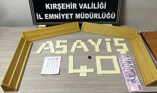 Kırşehir'de kumar oynayan 4 kişiye 46 bin 416 lira ceza kesildi