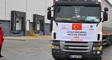 Vakıflar Genel Müdürlüğü Suriye'ye 20 bin gıda kolisi gönderdi