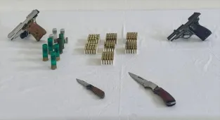 Kırşehir'de 2 ruhsatsız tabanca, 3 şarjör ve 167 fişek ele geçirildi