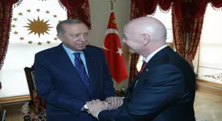 Cumhurbaşkanı Erdoğan, FIFA Başkanı Infantino'yu kabul etti