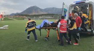 Seydişehir'de felç geçirdiği anlaşılan hasta hava ambulansı ile sevk edildi