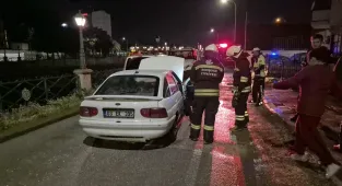 Eskişehir'de seyir halindeki otomobil yandı