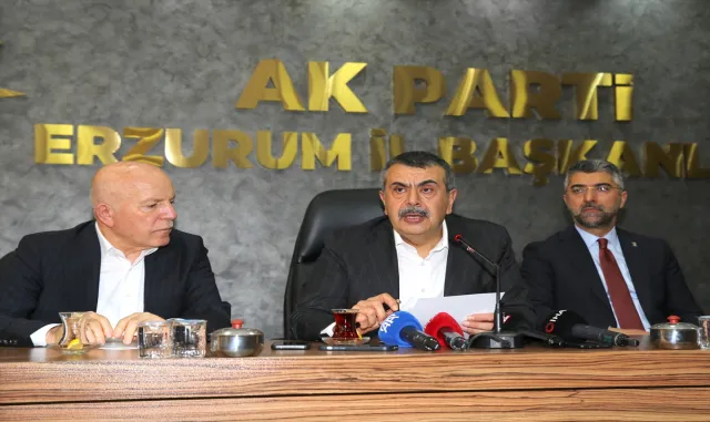 Milli Eğitim Bakanı Tekin, AK Parti Erzurum İl Başkanlığı ziyaretinde konuştu: