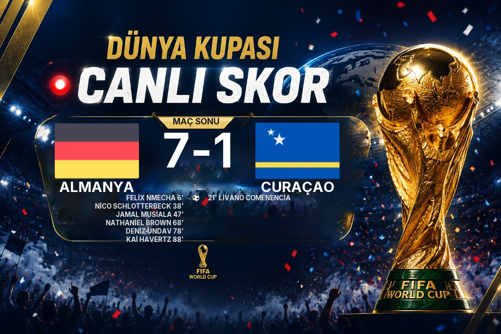 CANLI GOL | Almanya 7-1 Curaçao — Kai Havertz (45+5. Dakika)
